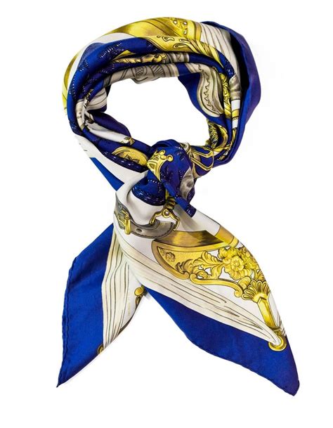 authentic hermes blue & gold festival silk scarf 90cm|hermes blue colors.